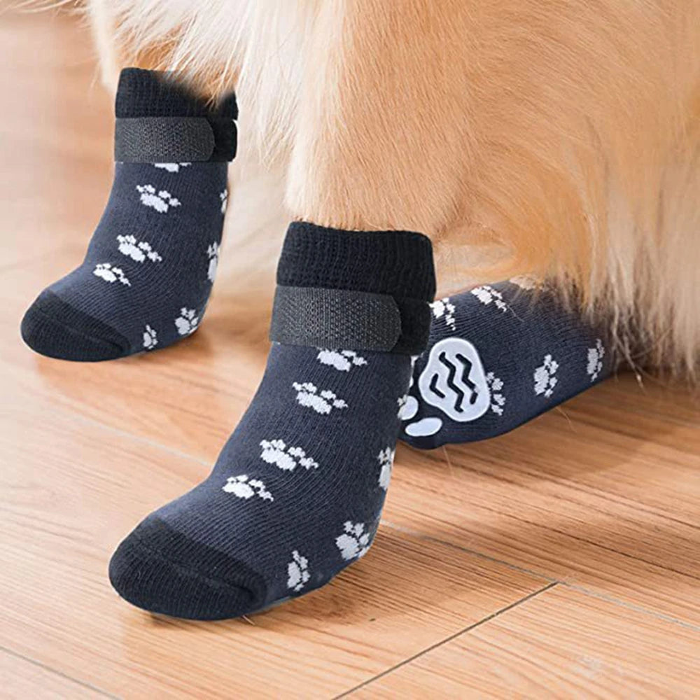 Anti Slip Dog Grip Socks with Straps